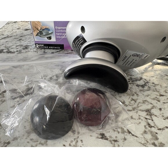 HoMedics Palm Percussion Personal Body Heat Massager 3 Head Attachments Complete - Picture 5 of 5